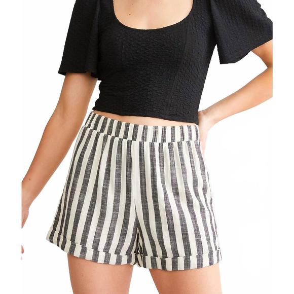 NEW Z SUPPLY cabana stripe shorts in black - Picture 1 of 4